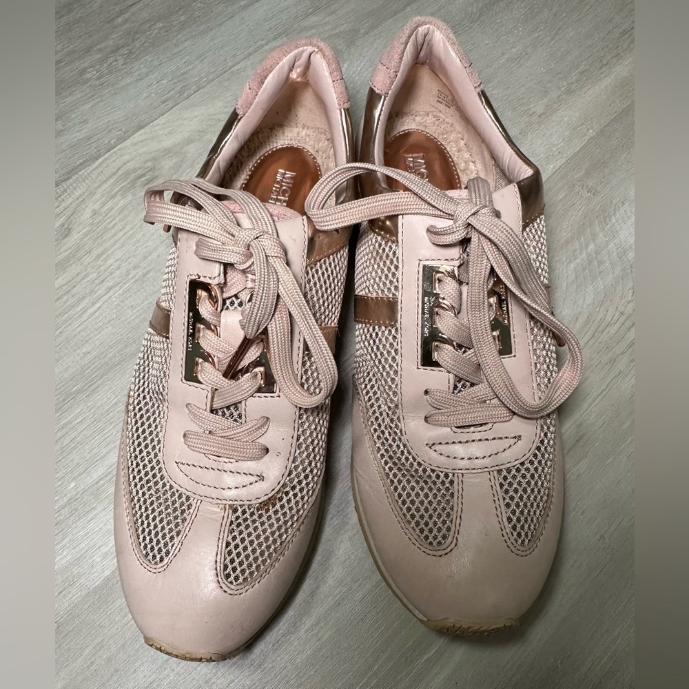 Michael Kors Maggie Trainer Pink Blush Rose Gold Size 8M - Picture 3 of 9